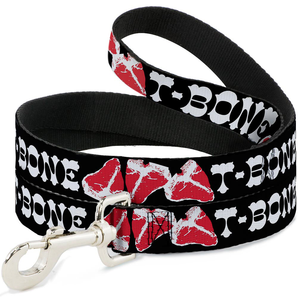 Dog Leash - Steaks w/T-BONE Text Dog Leashes Buckle-Down