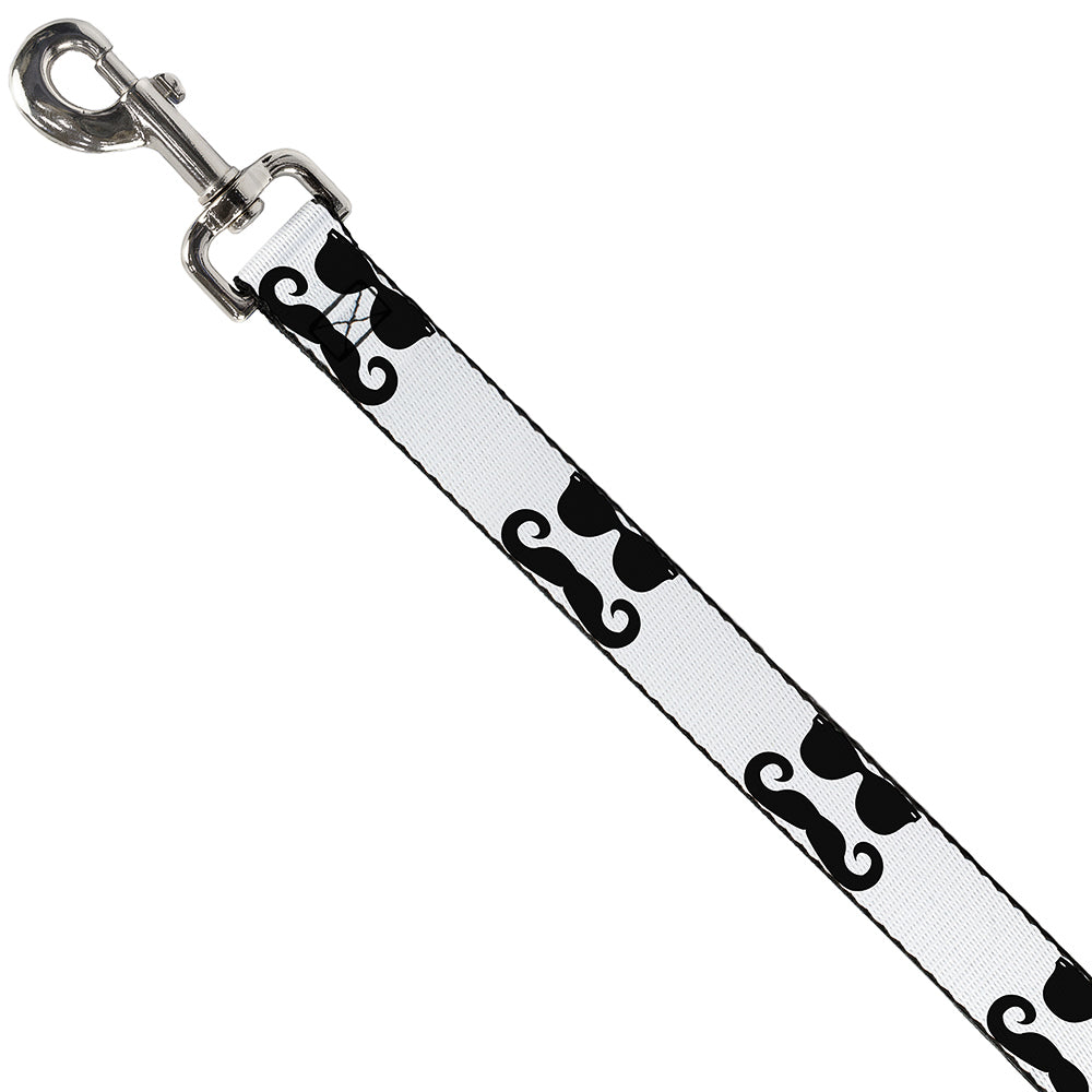 Dog Leash - Sunglasses & Mustache White/Black Dog Leashes Buckle-Down