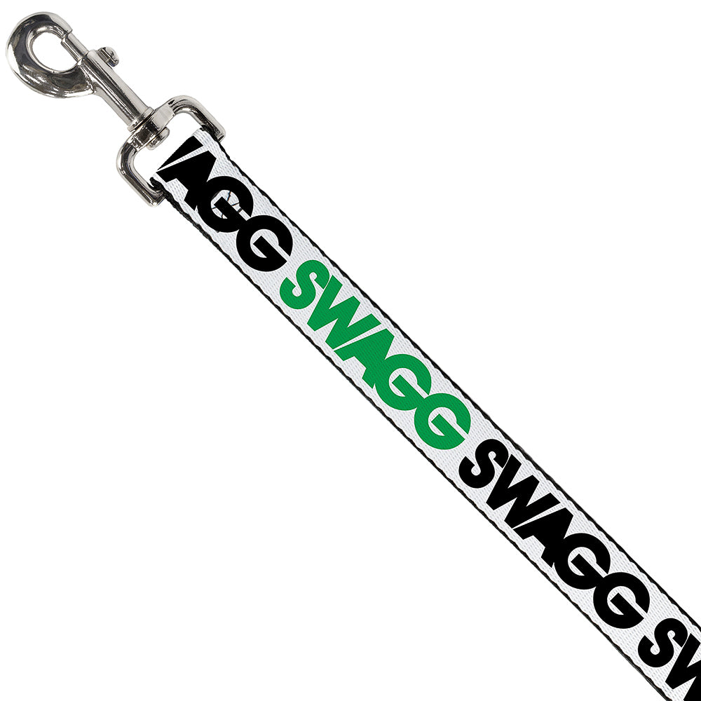 Dog Leash - SWAGG White/Black/Green Dog Leashes Buckle-Down