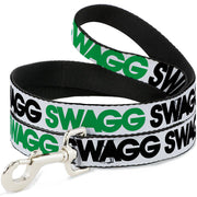 Dog Leash - SWAGG White/Black/Green Dog Leashes Buckle-Down