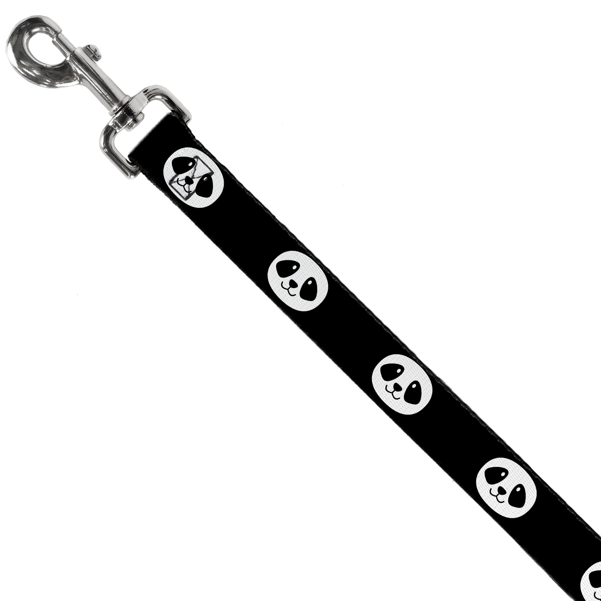 Dog Leash - Smiling Panda Face Black/White Dog Leashes Buckle-Down