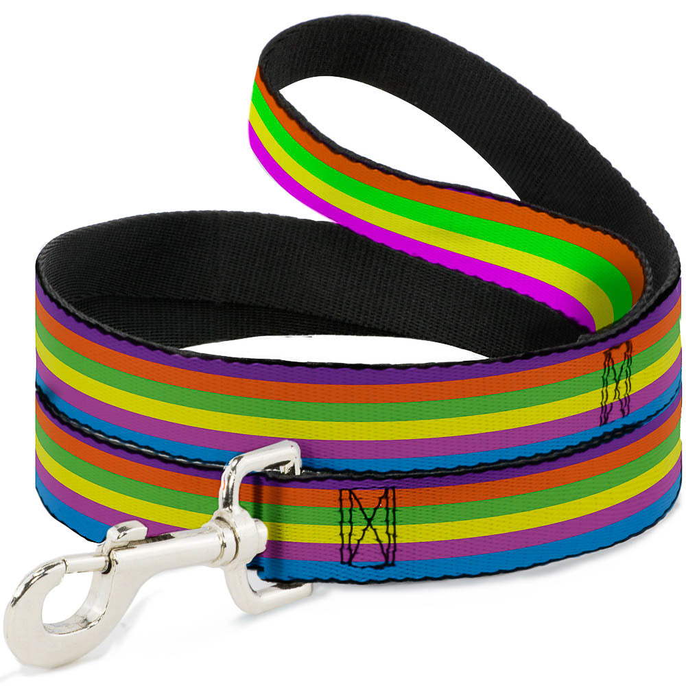 Dog Leash - Stripes Purple/Orange/Green/Yellow/Pink/Blue Dog Leashes Buckle-Down