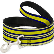 Dog Leash - Stripes Light Yellow/Navy/Yellow Dog Leashes Buckle-Down