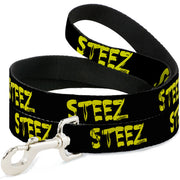Dog Leash - STEEZ Brushed Black/Yellow Dog Leashes Buckle-Down