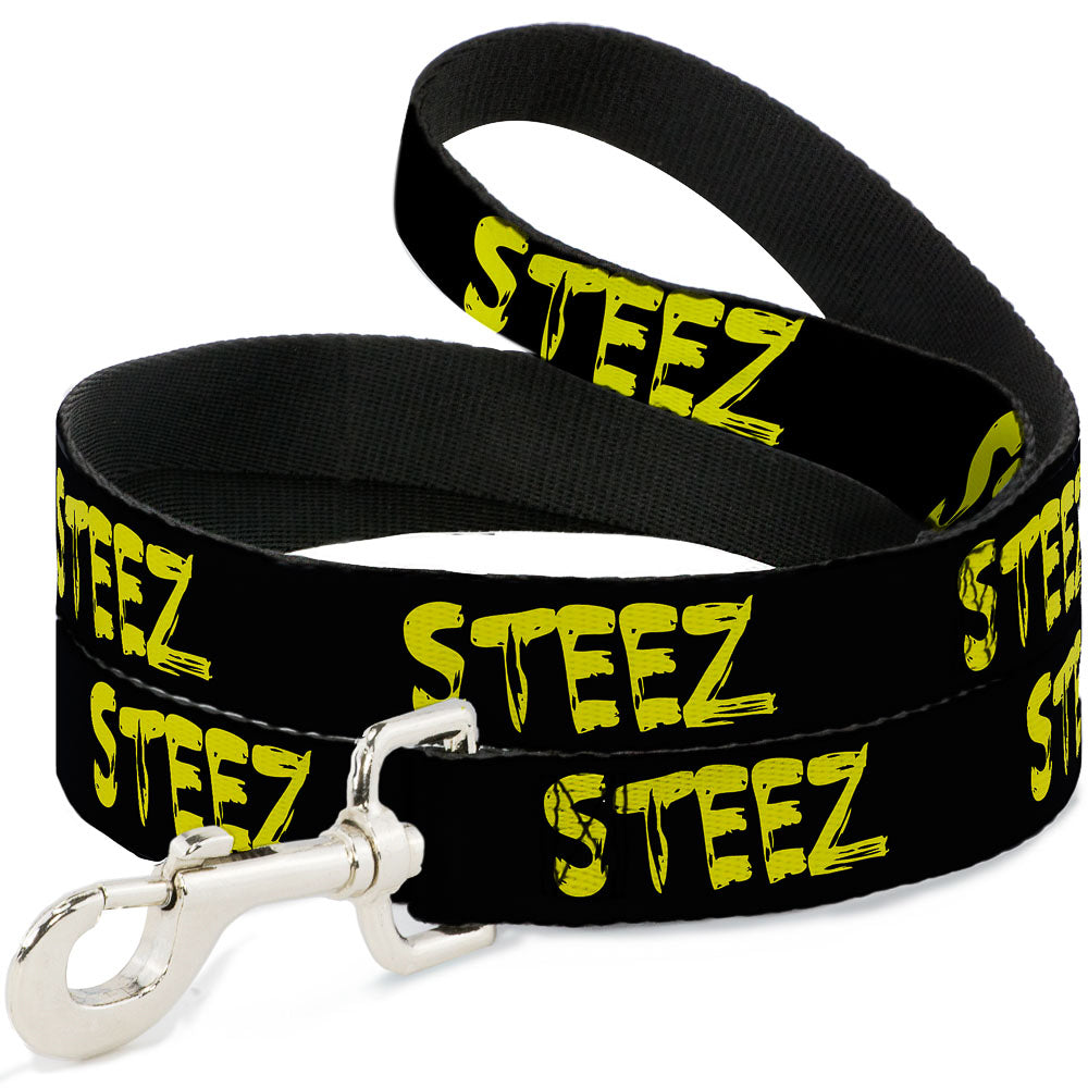 Dog Leash - STEEZ Brushed Black/Yellow Dog Leashes Buckle-Down