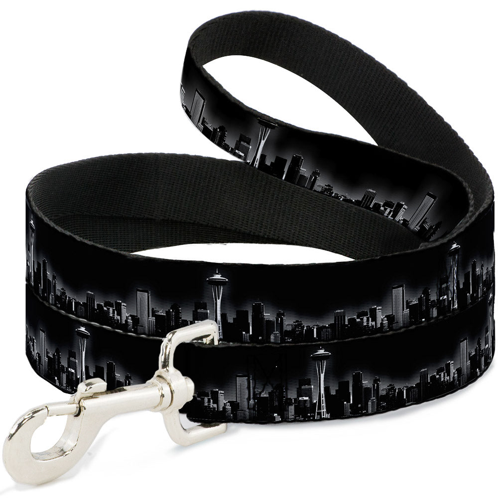 Dog Leash - Seattle Vivid Skyline Black/White Dog Leashes Buckle-Down