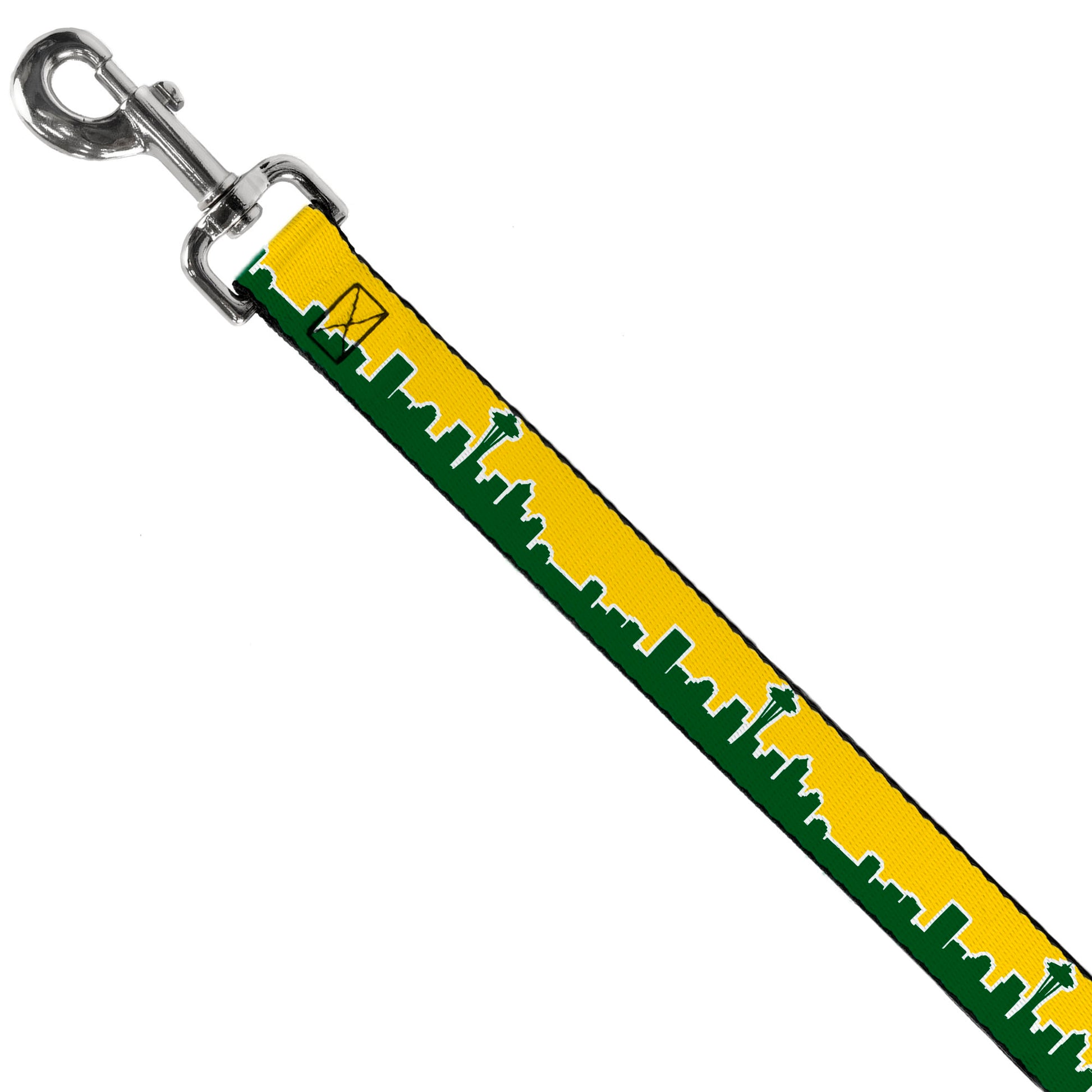 Dog Leash - Seattle Skyline Yellow/Emerald Green Dog Leashes Buckle-Down