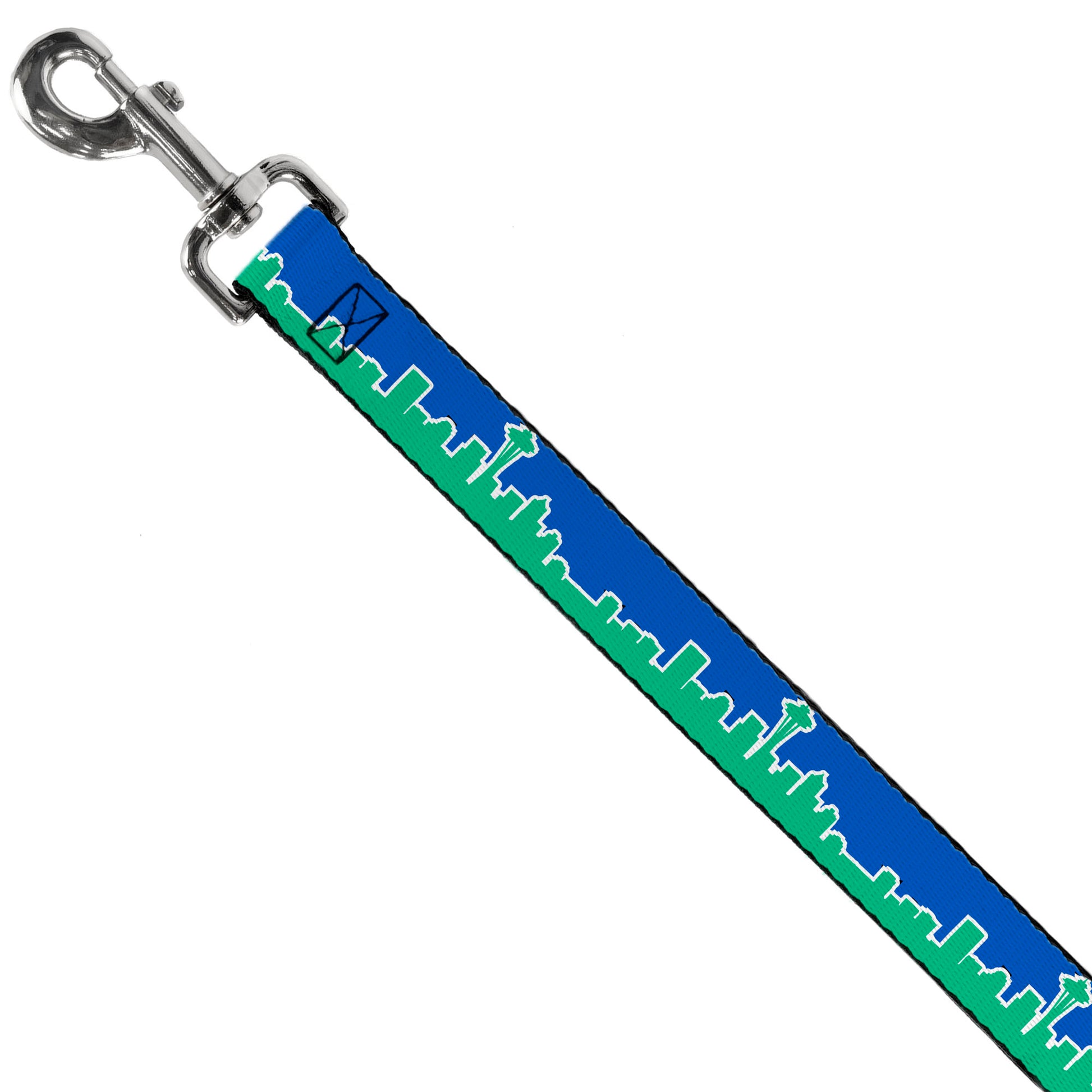 Dog Leash - Seattle Skyline Blue/Green Dog Leashes Buckle-Down