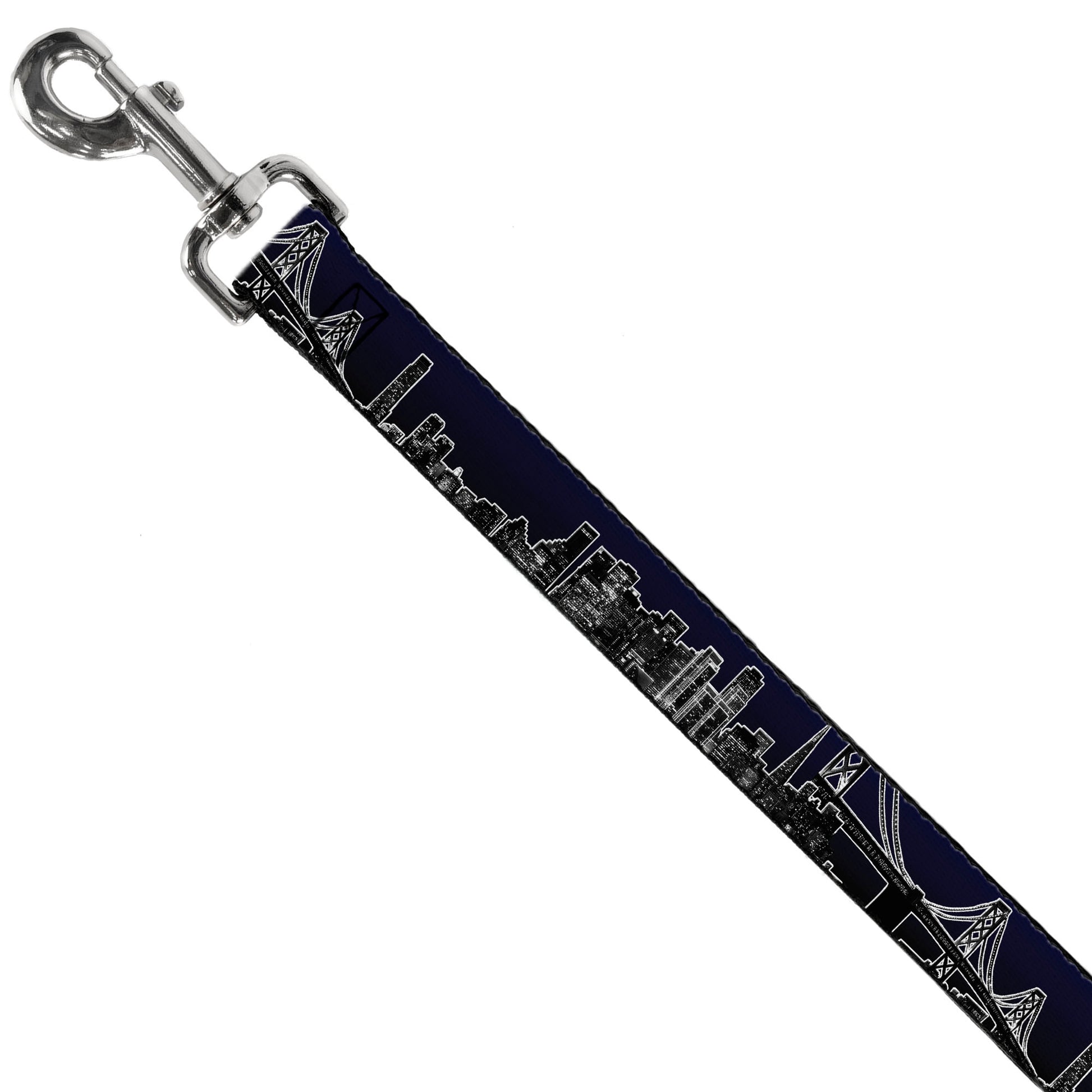 Dog Leash - San Francisco Vivid Skyline Midnight Blue Dog Leashes Buckle-Down