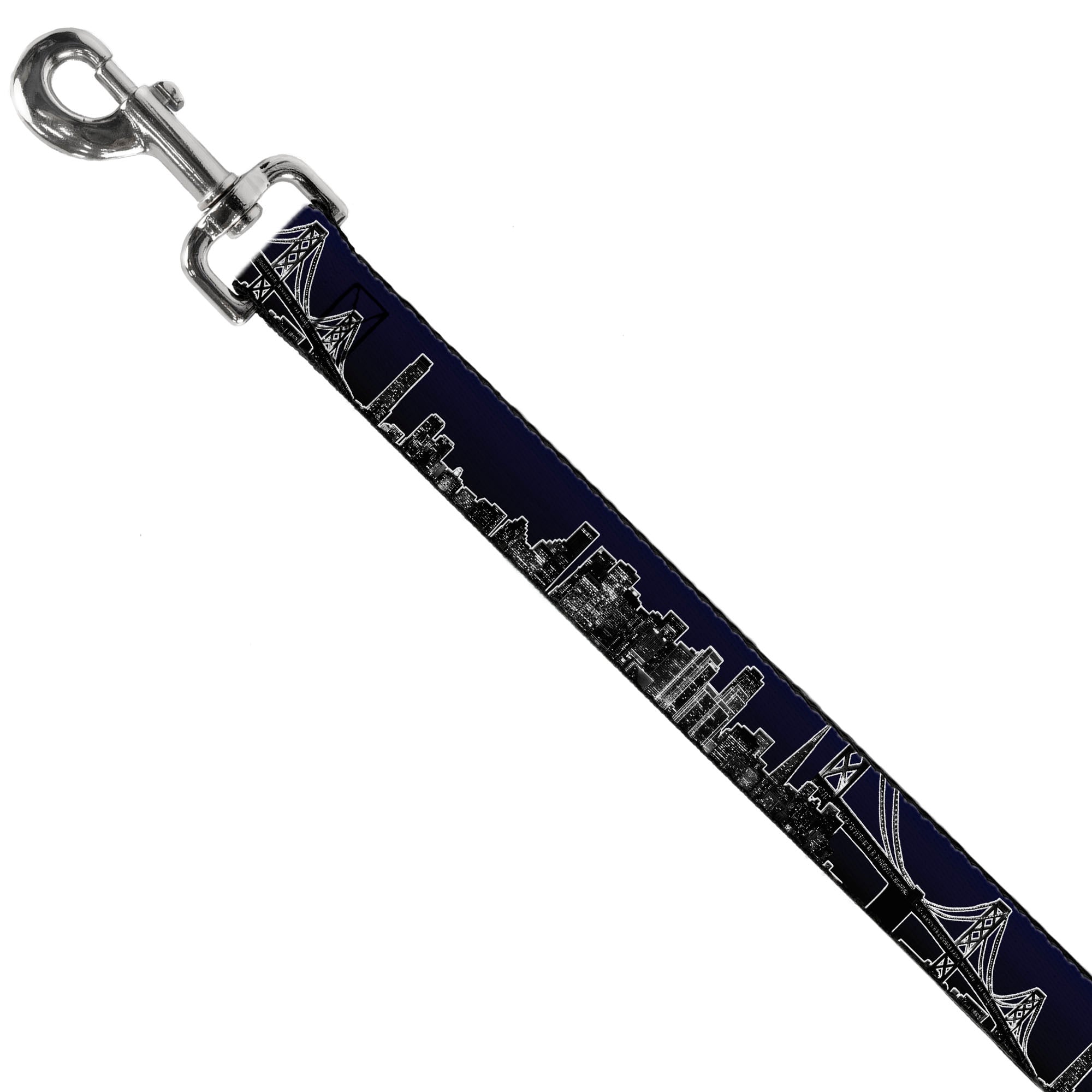 Dog Leash - San Francisco Vivid Skyline Midnight Blue Dog Leashes Buckle-Down