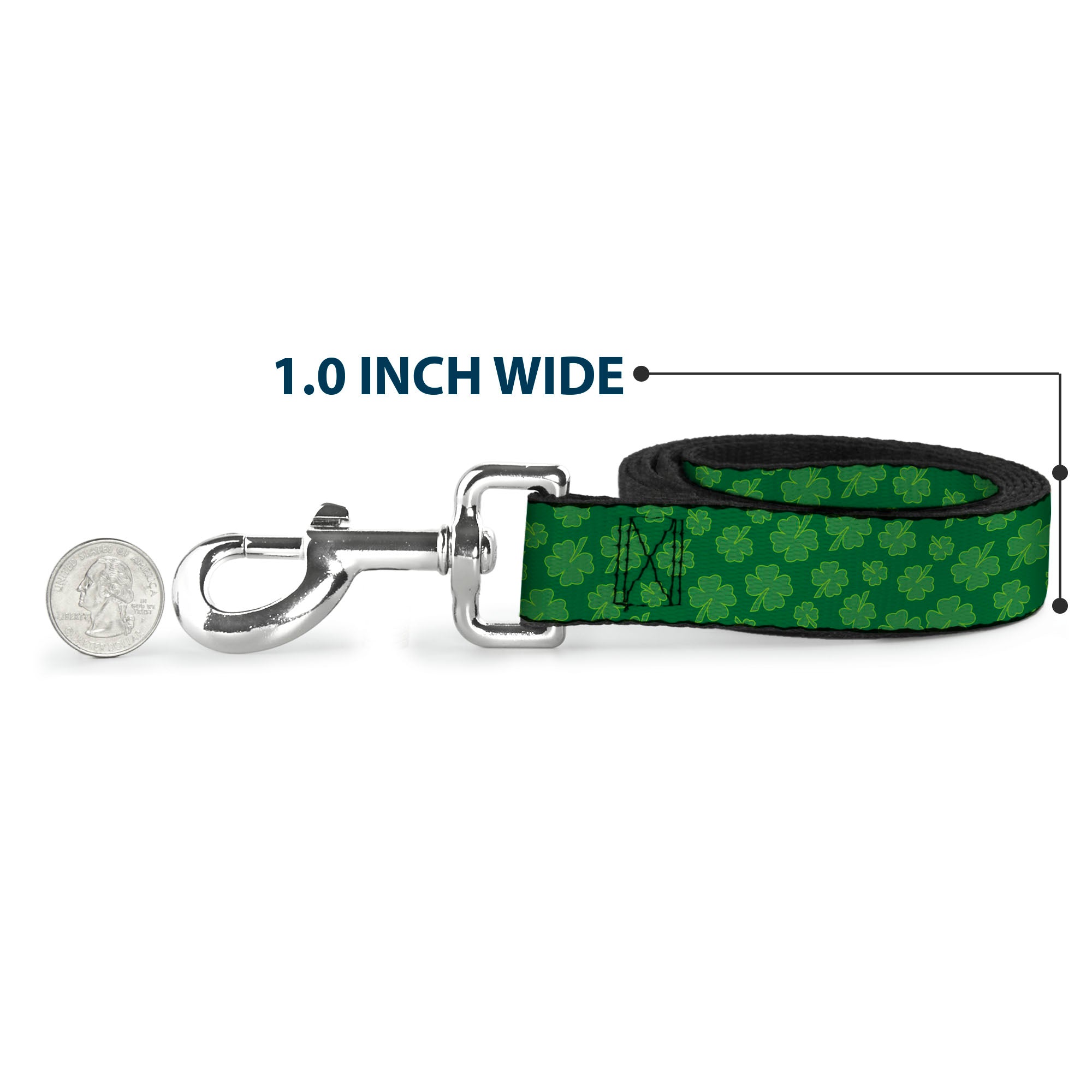 Dog Leash - St. Pat's Clovers Scattered Greens Dog Leashes Buckle-Down