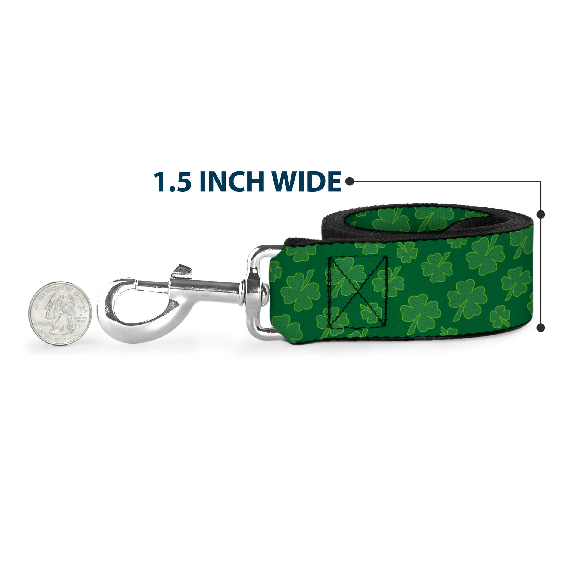 Dog Leash - St. Pat's Clovers Scattered Greens Dog Leashes Buckle-Down