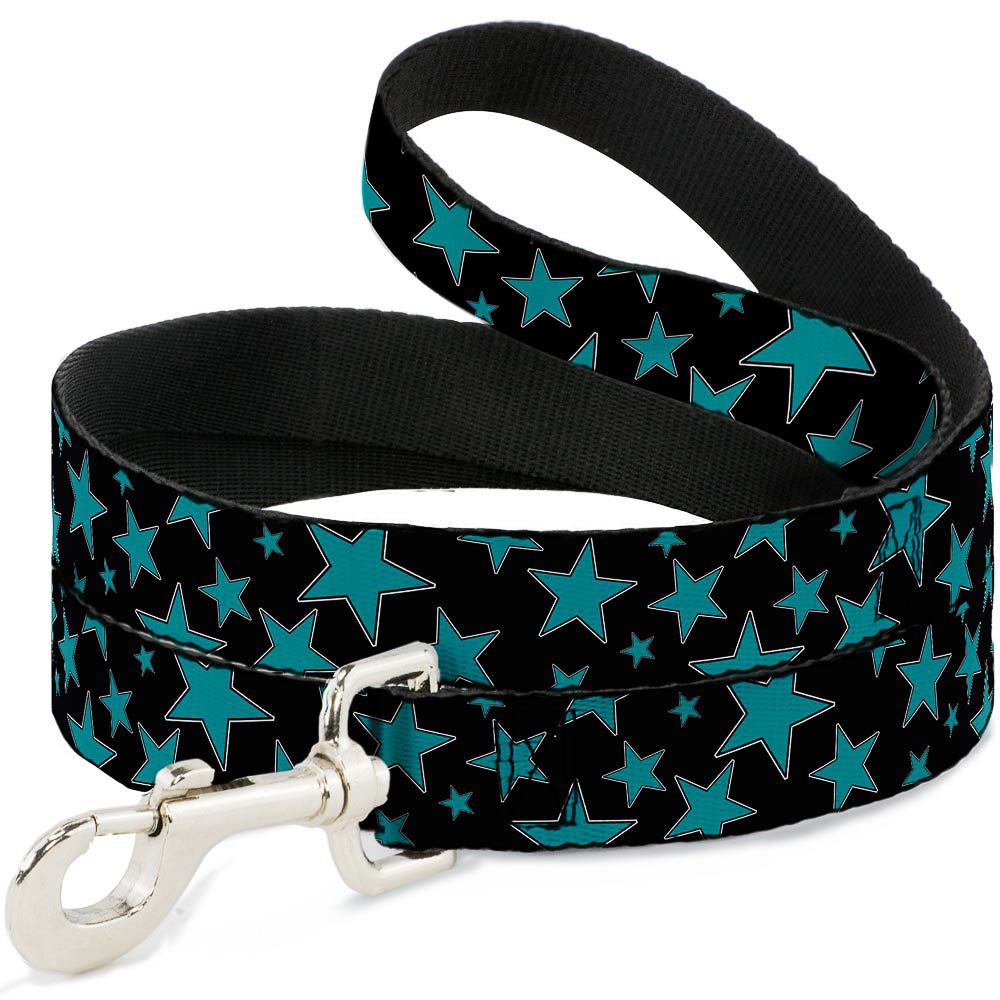 Dog Leash - Stars/Multi Stars Black/Turquoise Dog Leashes Buckle-Down