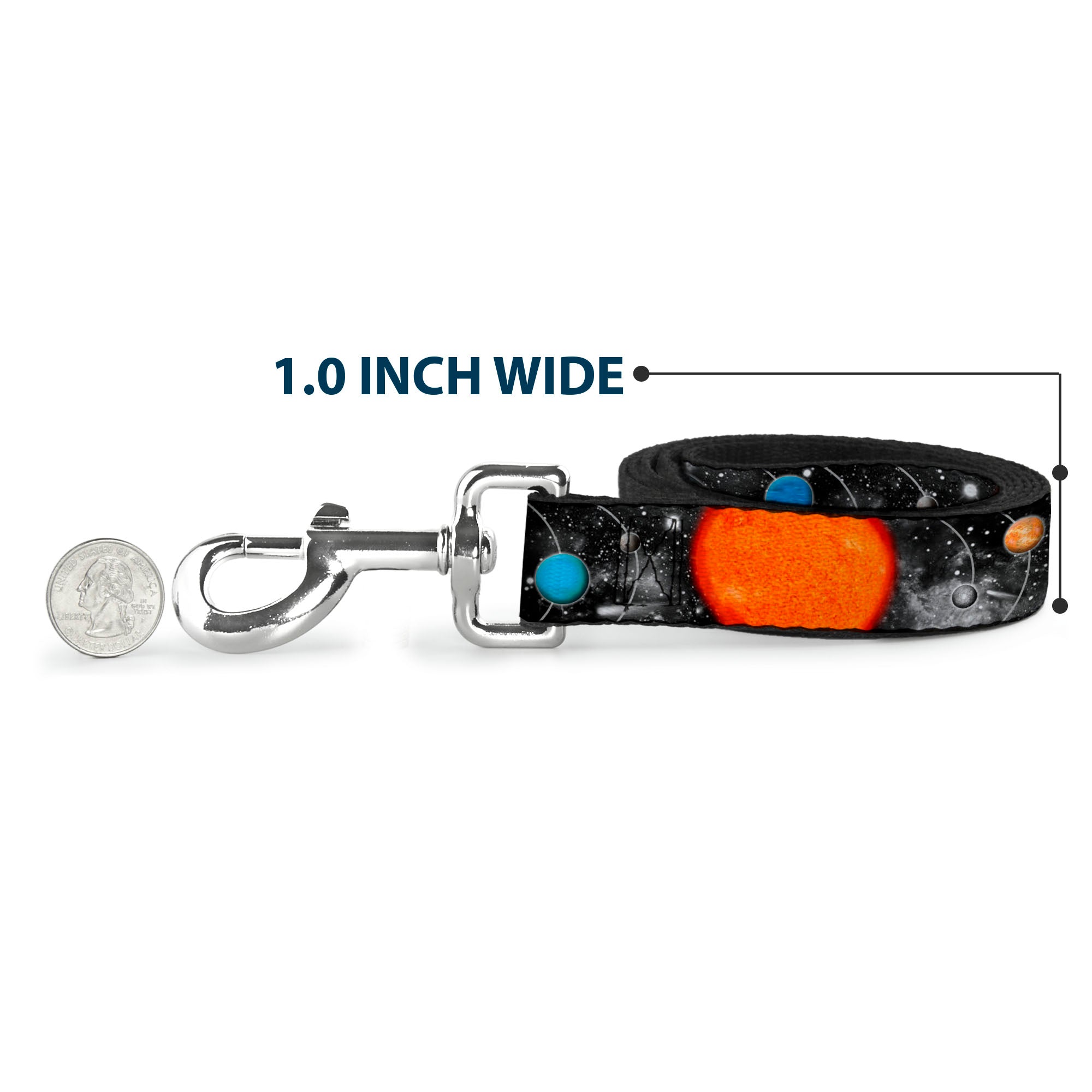 Dog Leash - Solar System Sun/Planets/Stars Dog Leashes Buckle-Down