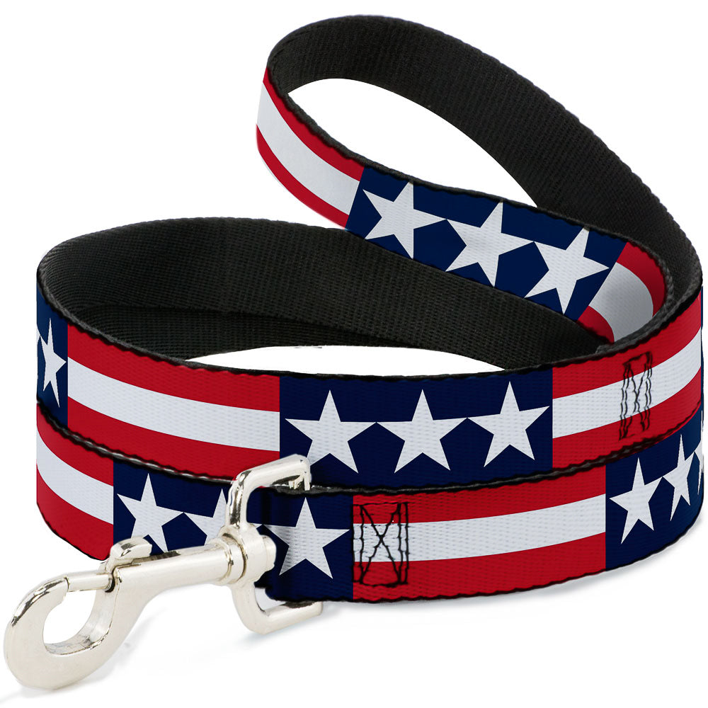 Dog Leash - Stars & Stripes Blue/White/Red/White Dog Leashes Buckle-Down