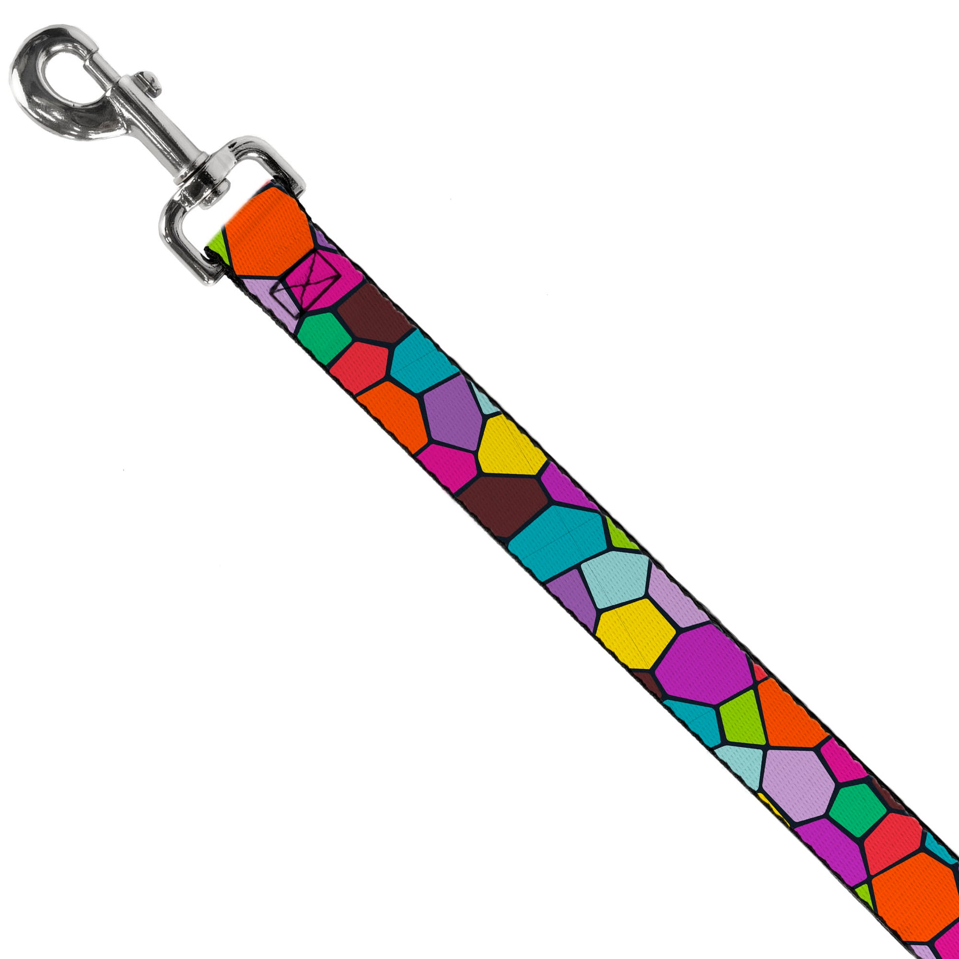 Dog Leash - Stained Glass Mosaic2 Multi Color/Navy Dog Leashes Buckle-Down