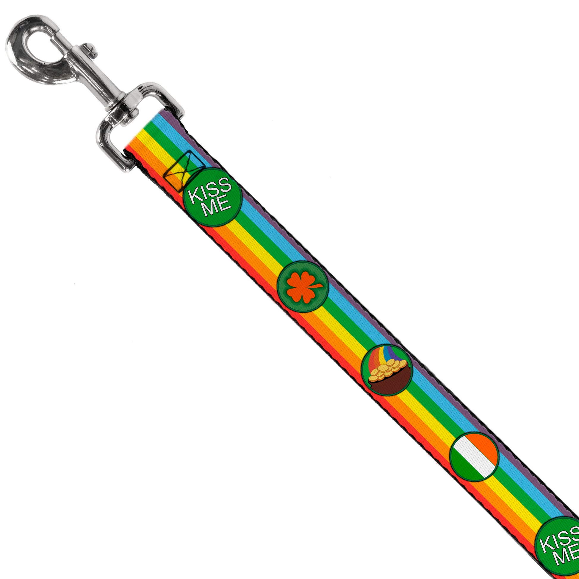 Dog Leash - St. Pat's Rainbow/Coins Dog Leashes Buckle-Down