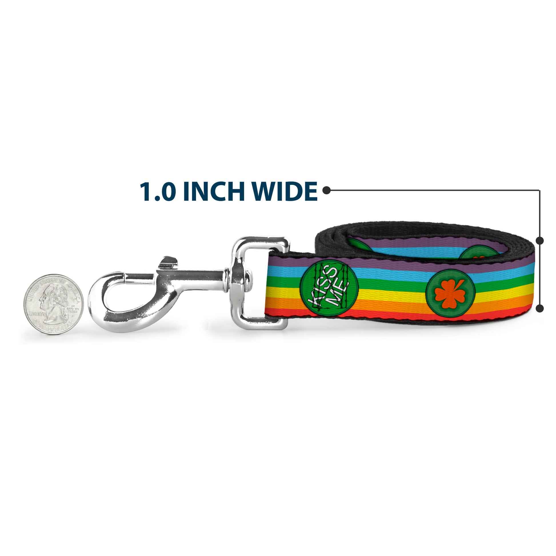 Dog Leash - St. Pat's Rainbow/Coins Dog Leashes Buckle-Down