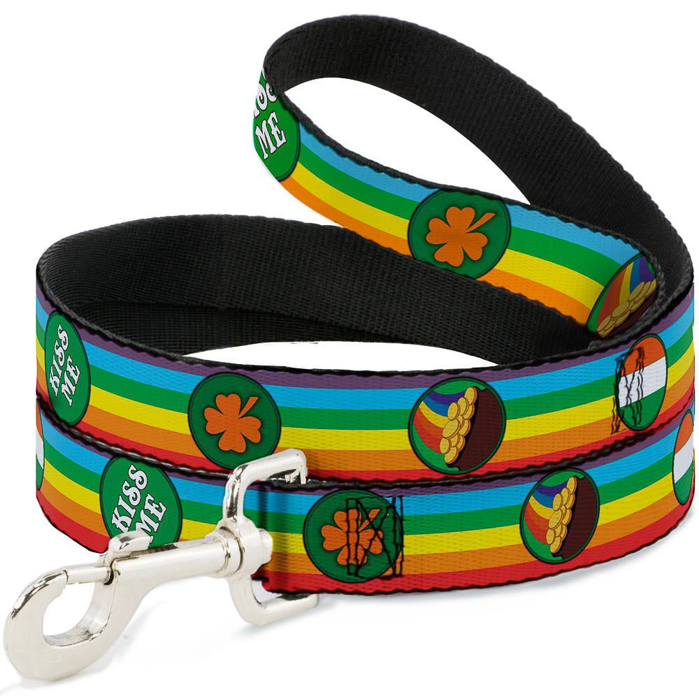Dog Leash - St. Pat's Rainbow/Coins Dog Leashes Buckle-Down