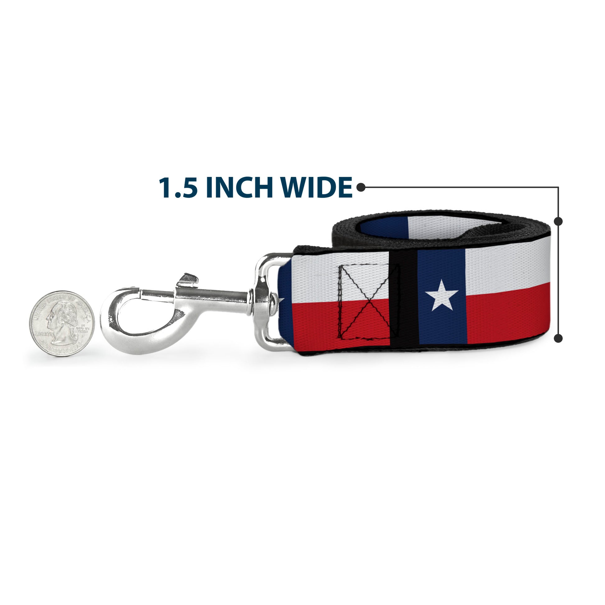Dog Leash - Texas Flag/Black Dog Leashes Buckle-Down