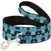 Dog Leash - Tie Dye Reflection Turquoise Blues Dog Leashes Buckle-Down