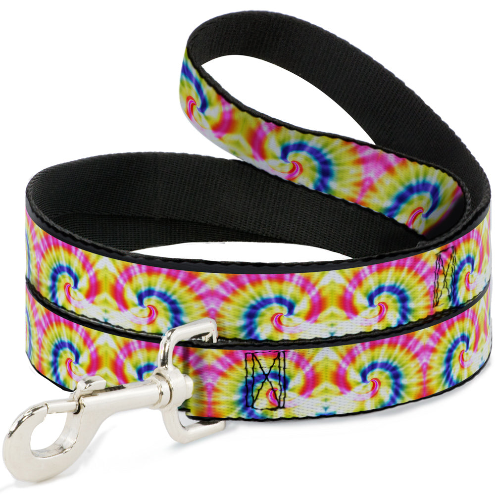Dog Leash - Tie Dye Swirl Multi Color/White Dog Leashes Buckle-Down