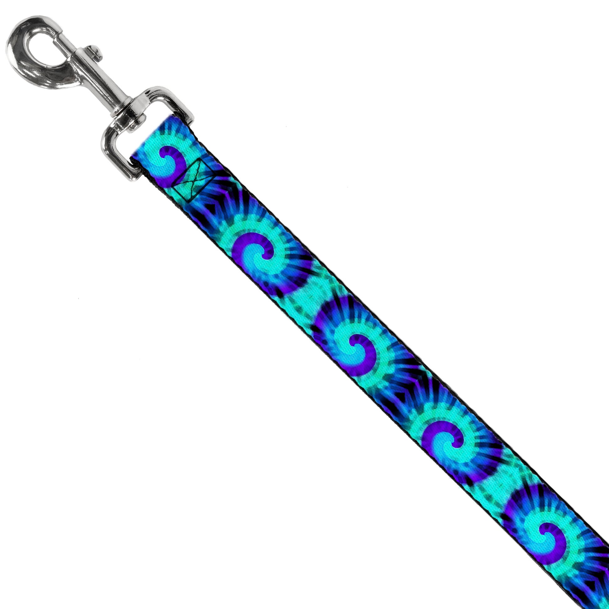 Dog Leash - Tie Dye Swirl Purples/Blues Dog Leashes Buckle-Down