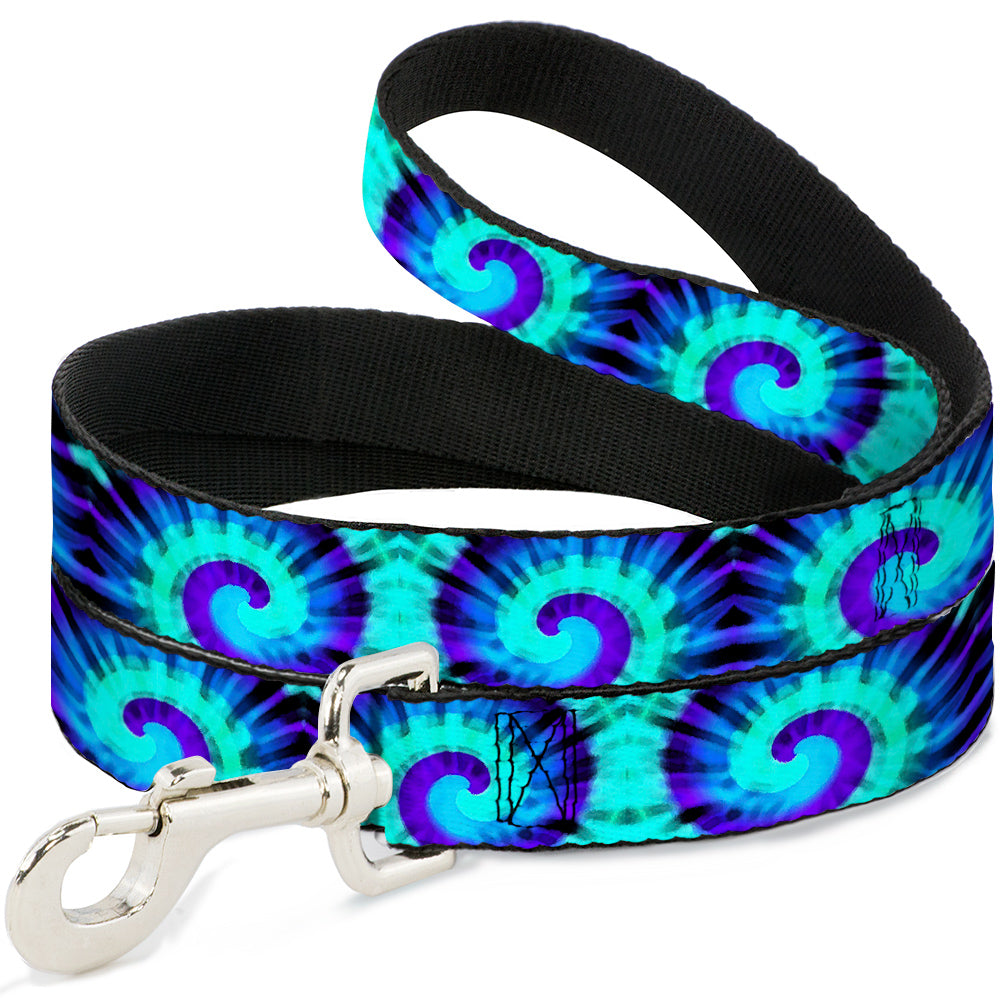 Dog Leash - Tie Dye Swirl Purples/Blues Dog Leashes Buckle-Down