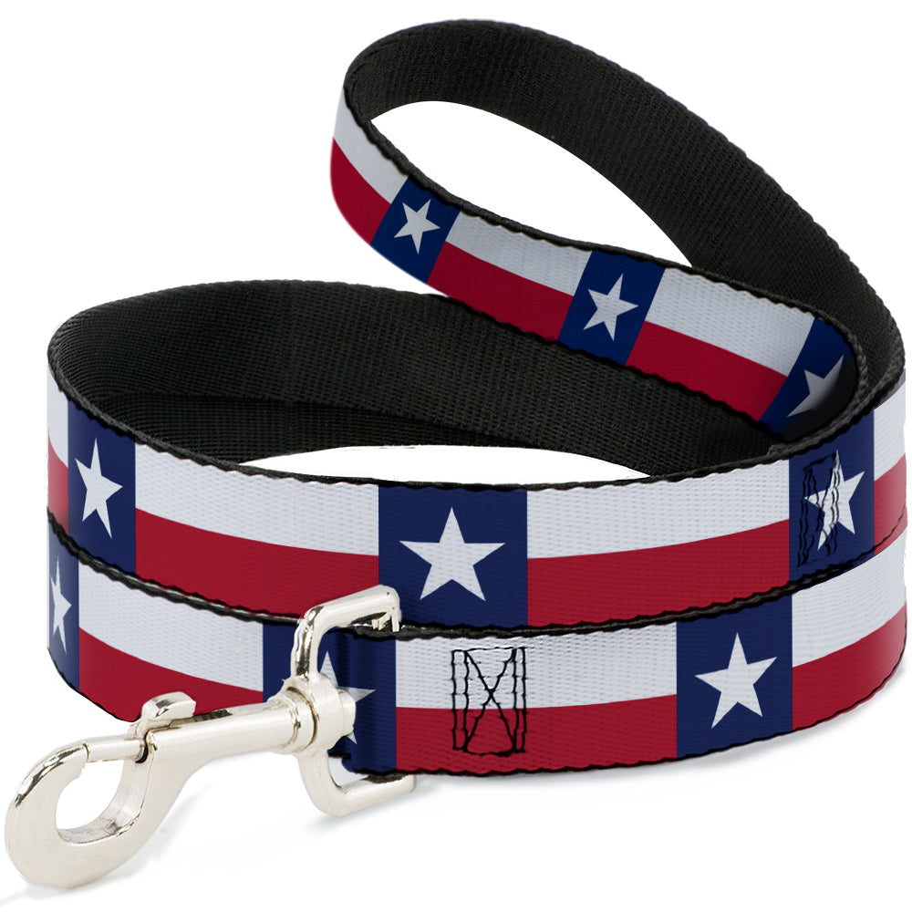 Dog Leash - Texas Flag Continuous Repeat Dog Leashes Buckle-Down