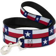Dog Leash - Texas Flag Continuous Repeat Dog Leashes Buckle-Down