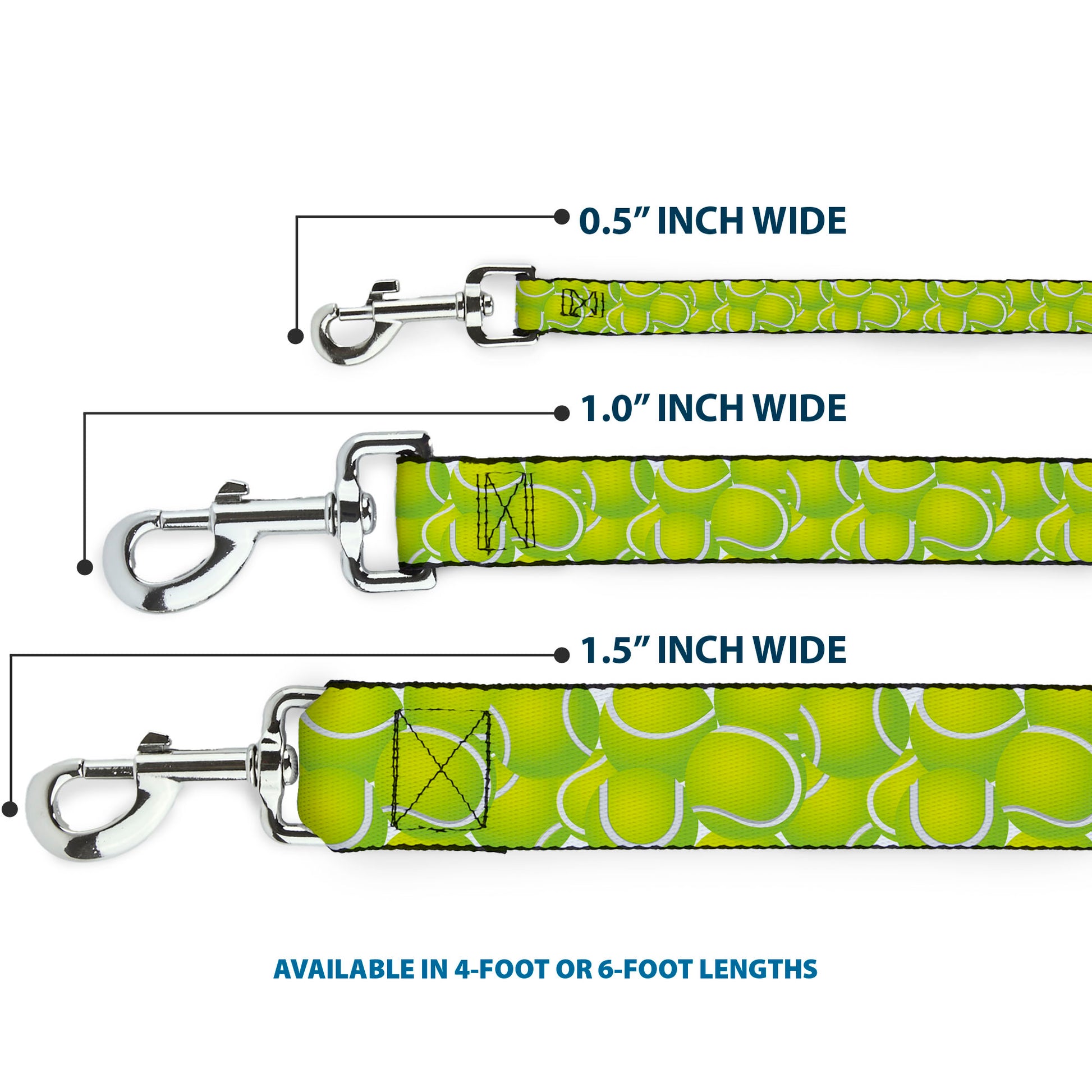 Dog Leash - Tennis Balls Stacked Dog Leashes Buckle-Down