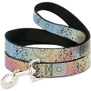 Dog Leash - Bandana Paisley Ombre Pastel/Black Dog Leashes Buckle-Down