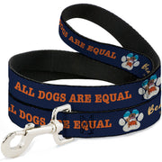 Dog Leash - BEACH DAWG CARE ALL DOGS ARE EQUAL Navy/Oange Dog Leashes Buckle-Down