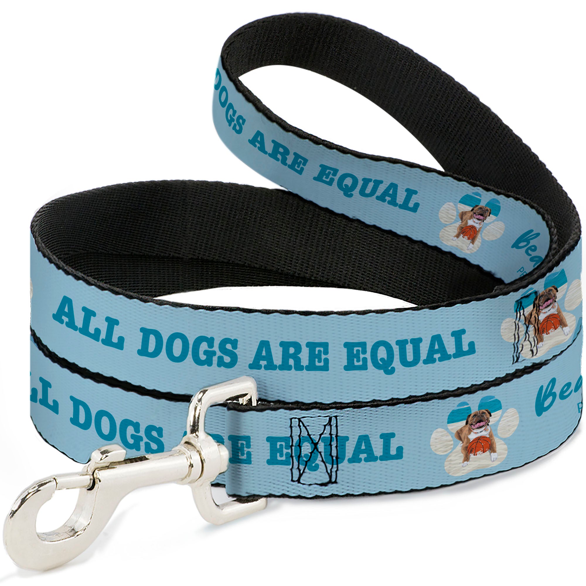 Dog Leash - BEACH DAWG CARE ALL DOGS ARE EQUAL Blues Dog Leashes Buckle-Down
