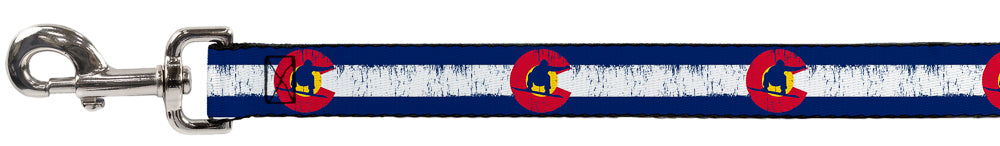 Dog Leash - Colorado Flag/Snowboarder Weathered Dog Leashes Buckle-Down