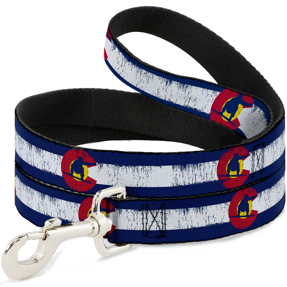 Dog Leash - Colorado Flag/Snowboarder Weathered Dog Leashes Buckle-Down