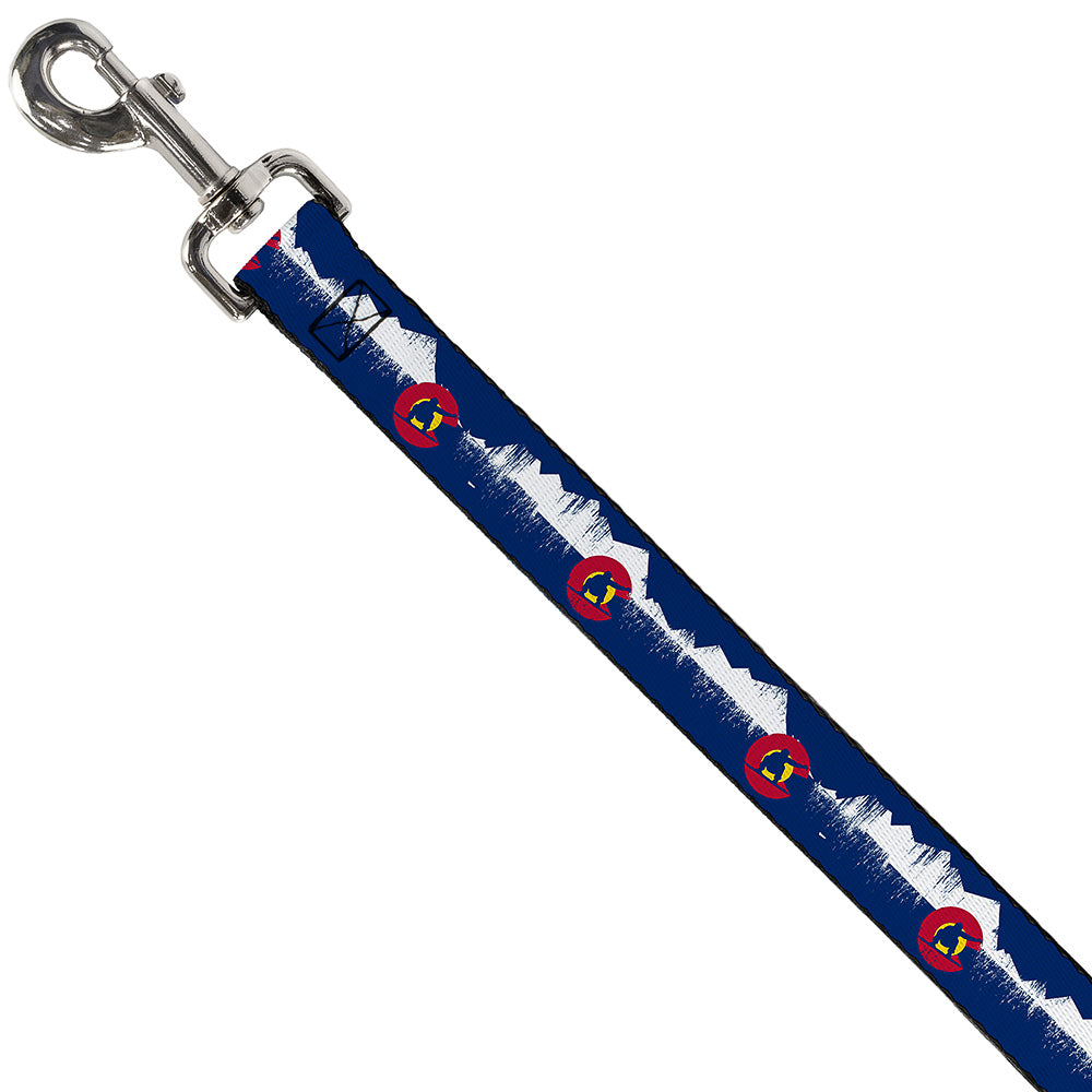 Dog Leash - Colorado Snowboarder/Snowy Mountains Weathered Dog Leashes Buckle-Down