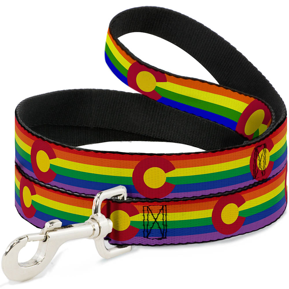 Dog Leash - Colorado Flags2 Pride Dog Leashes Buckle-Down