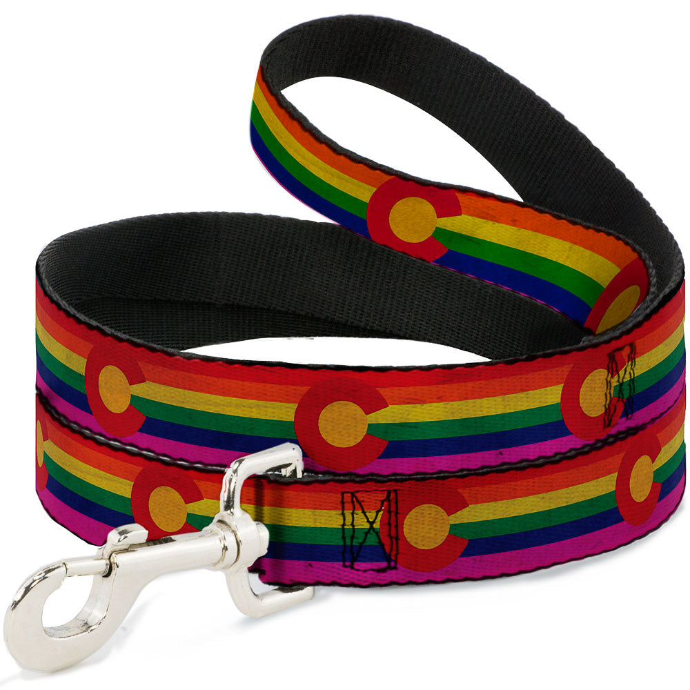 Dog Leash - Colorado Flags2 Pride Vintage Dog Leashes Buckle-Down