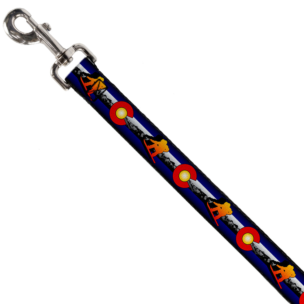 Dog Leash - Colorado Snowboarder3 Orange/Mountians Dog Leashes Buckle-Down