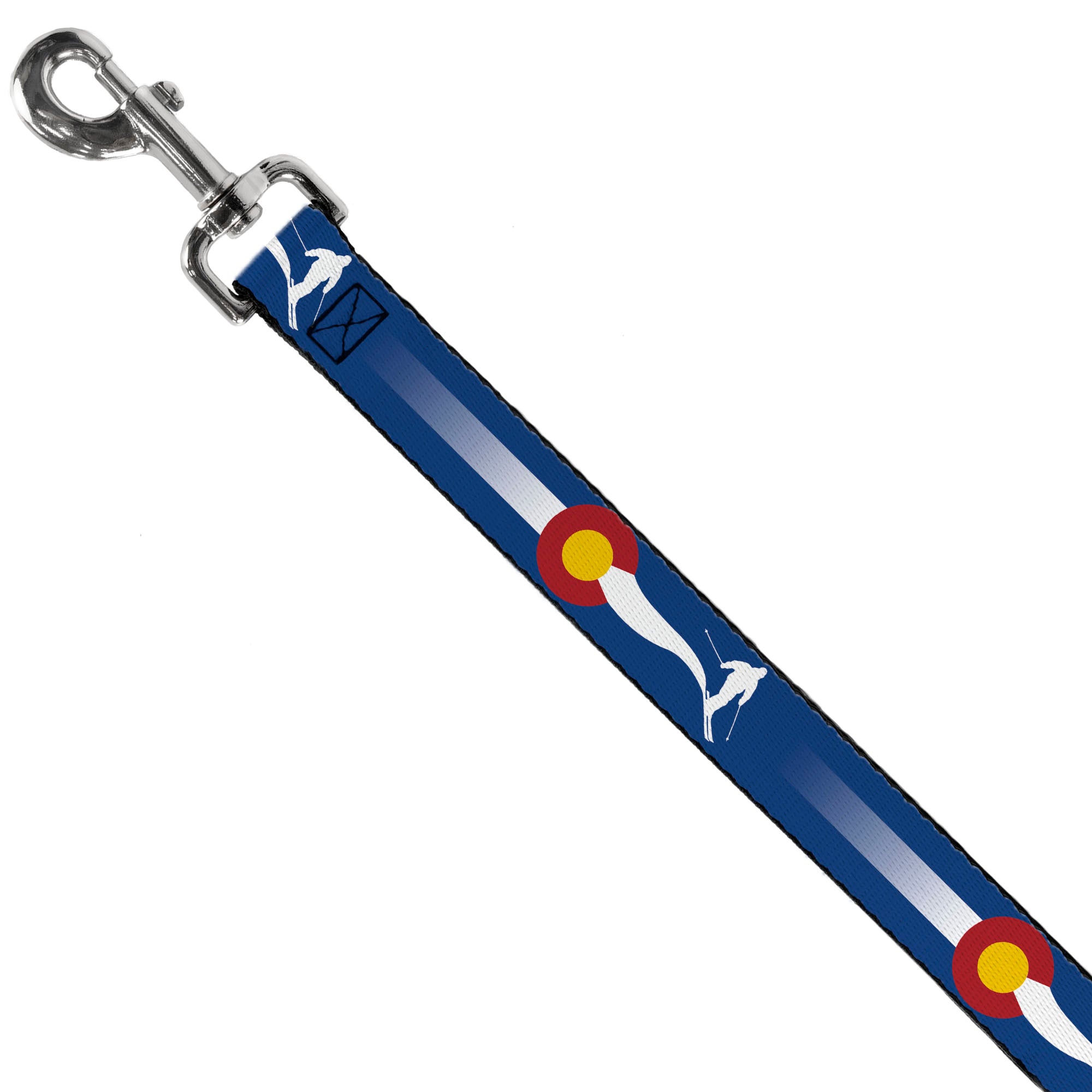 Dog Leash - Colorado Skier2 Blue/White/Red/Yellow Dog Leashes Buckle-Down