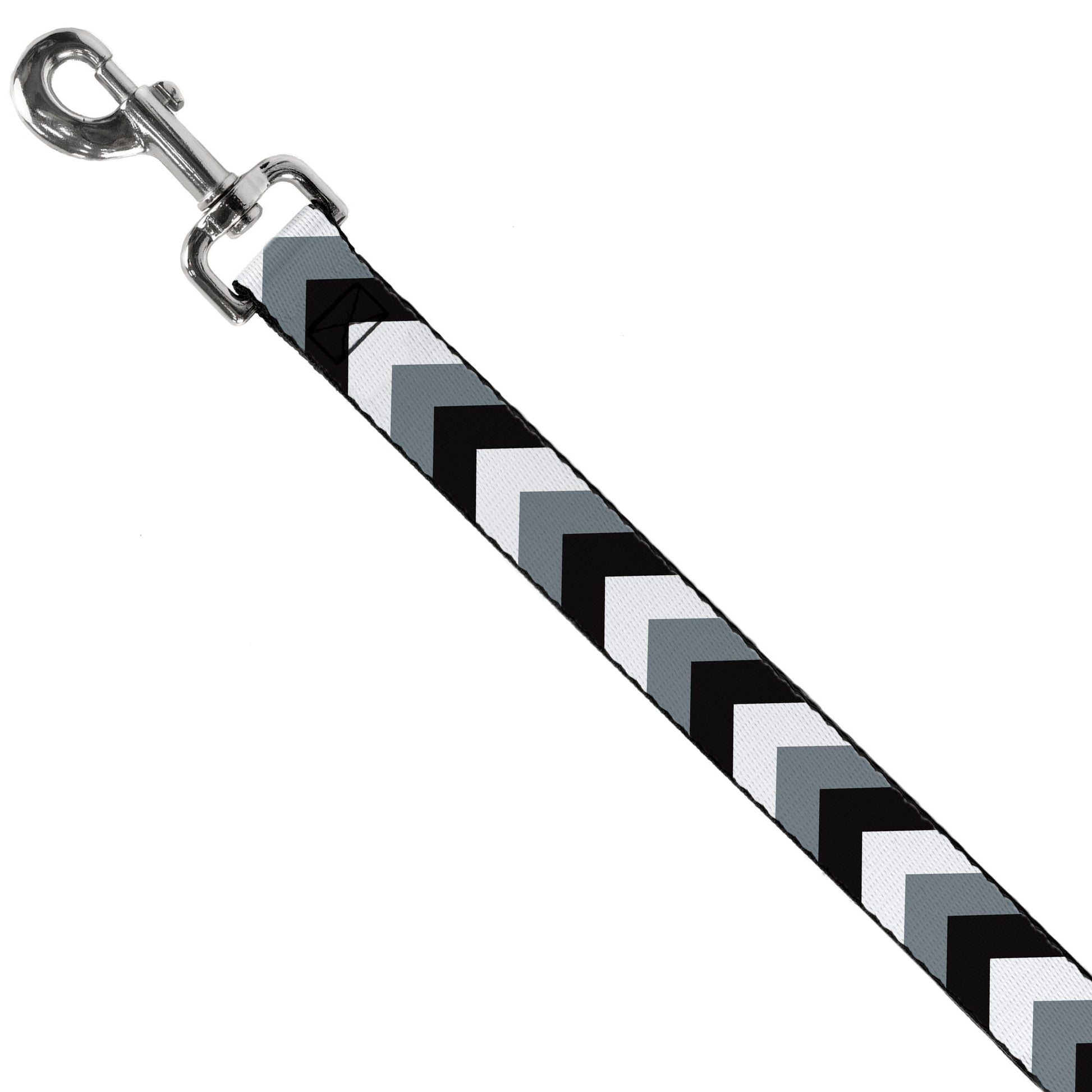 Dog Leash - Chevron White/Gray/Black Dog Leashes Buckle-Down