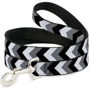 Dog Leash - Chevron White/Gray/Black Dog Leashes Buckle-Down