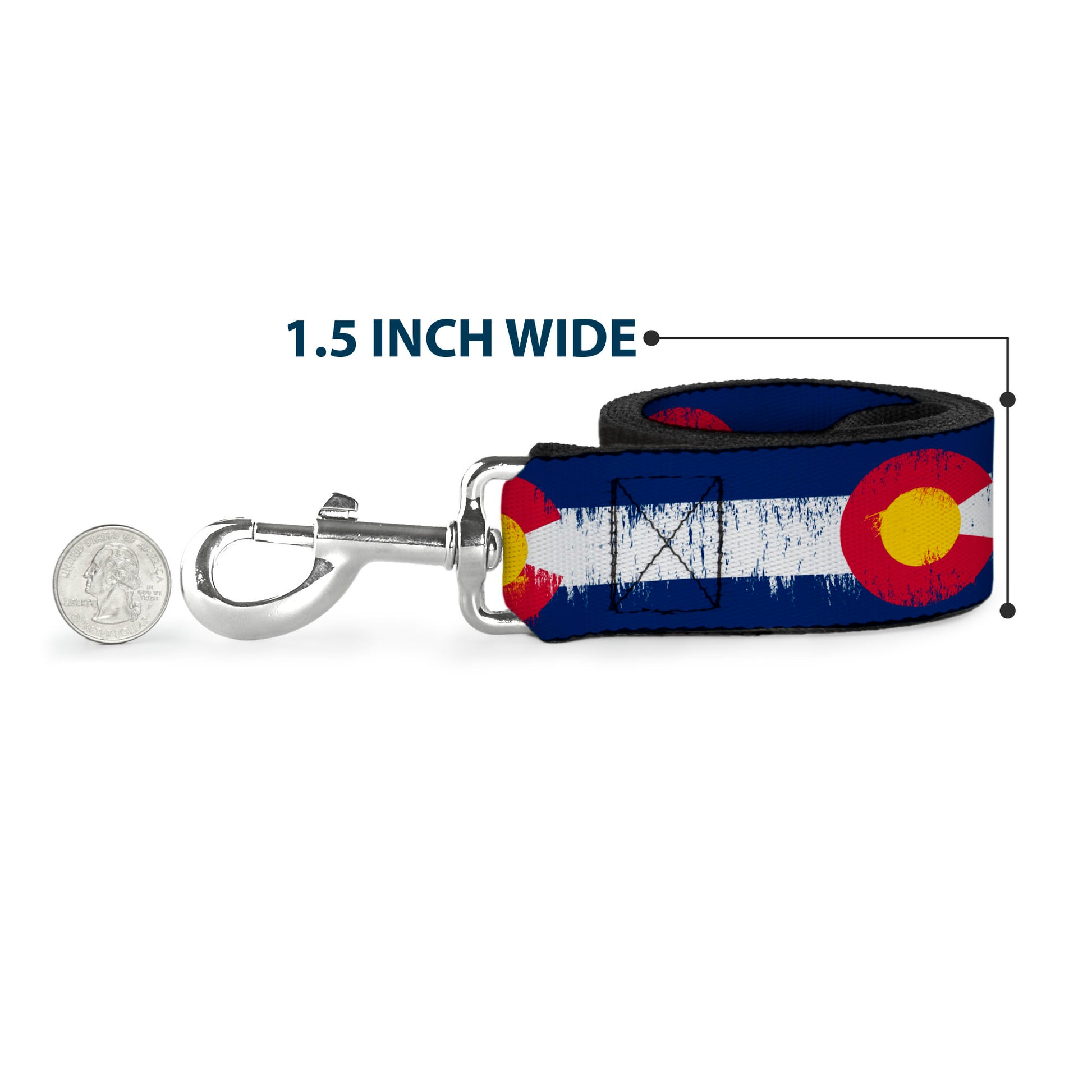 Dog Leash - Colorado Flags2 Repeat Weathered Dog Leashes Buckle-Down