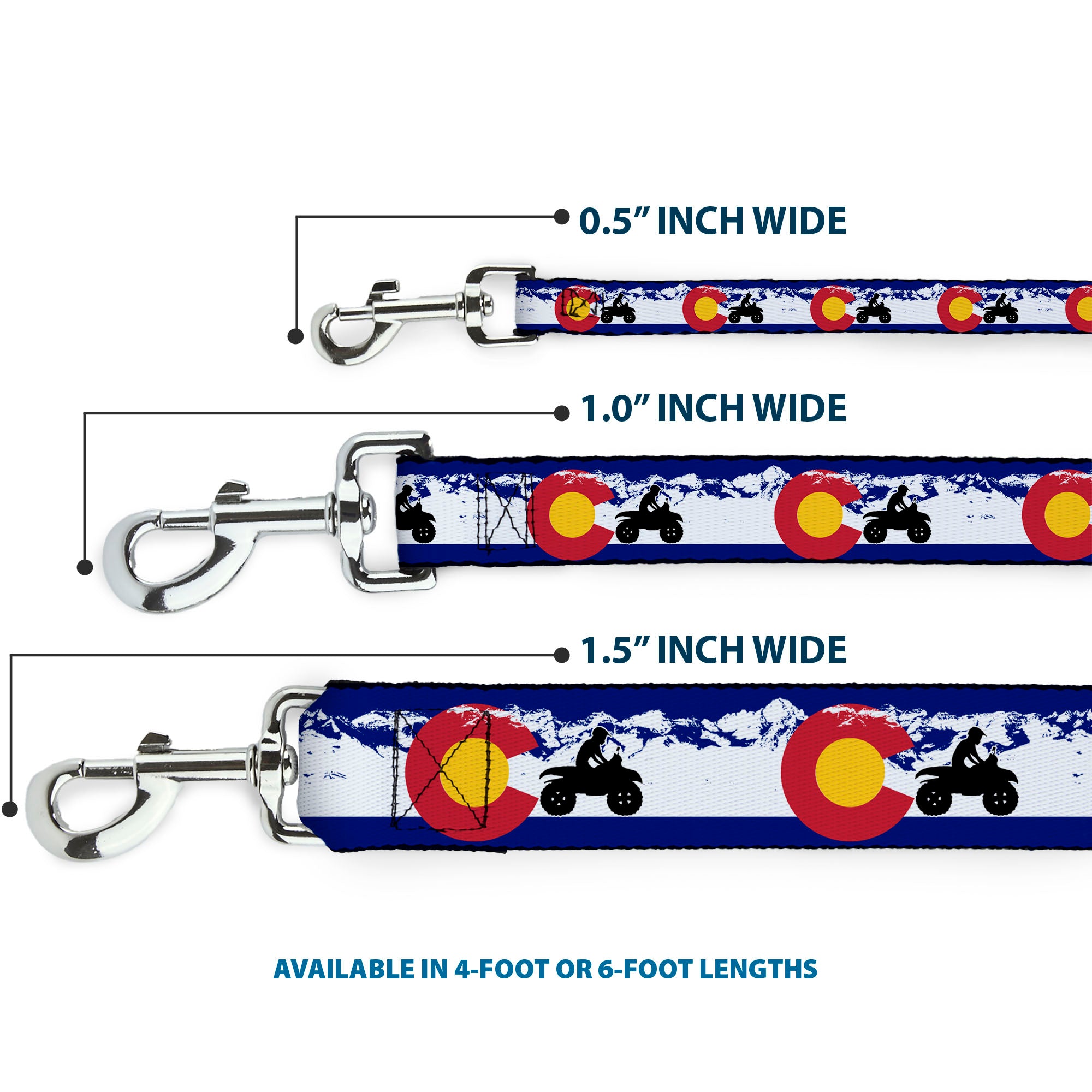 Dog Leash - Colorado/ATV Rider/Mountains Dog Leashes Buckle-Down