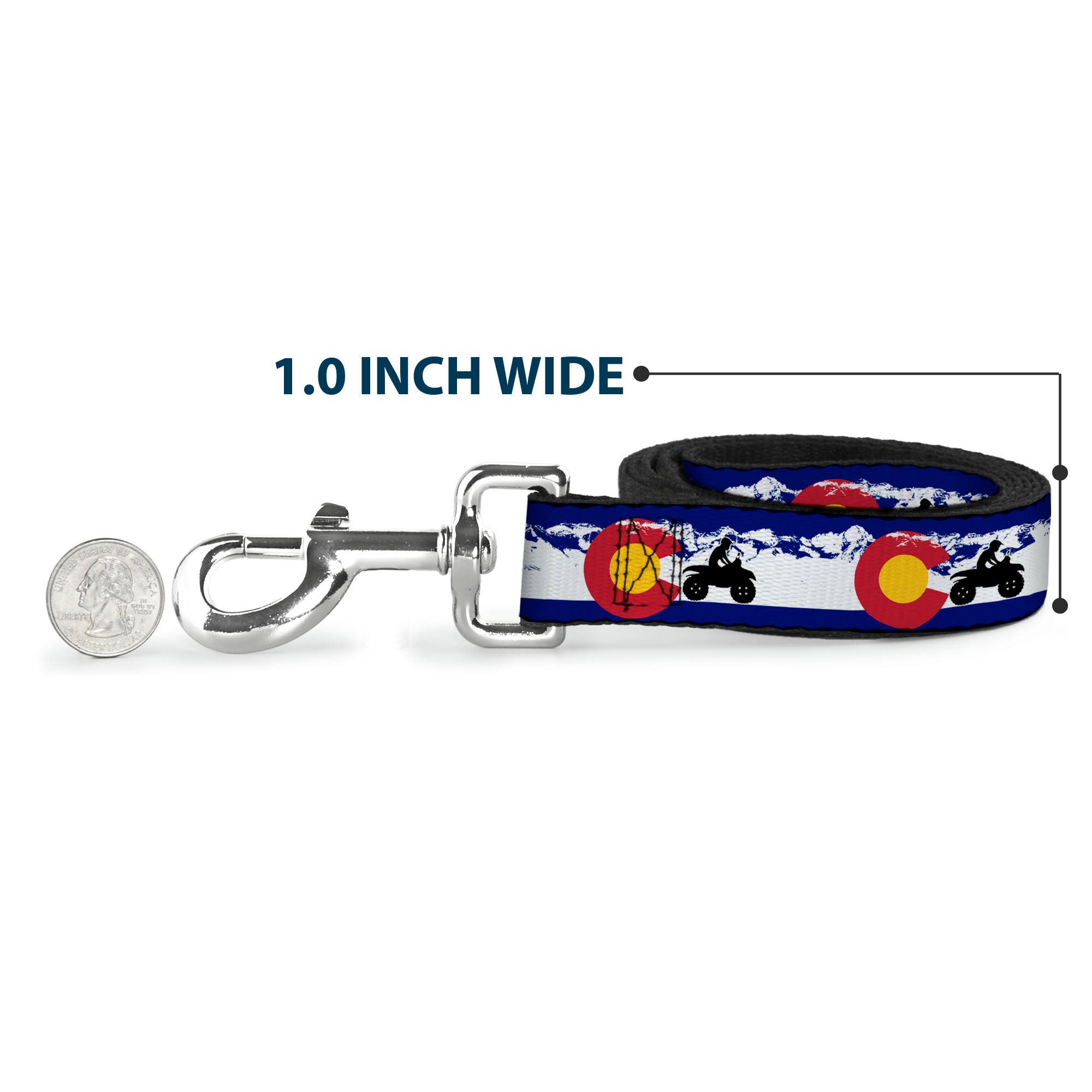 Dog Leash - Colorado/ATV Rider/Mountains Dog Leashes Buckle-Down