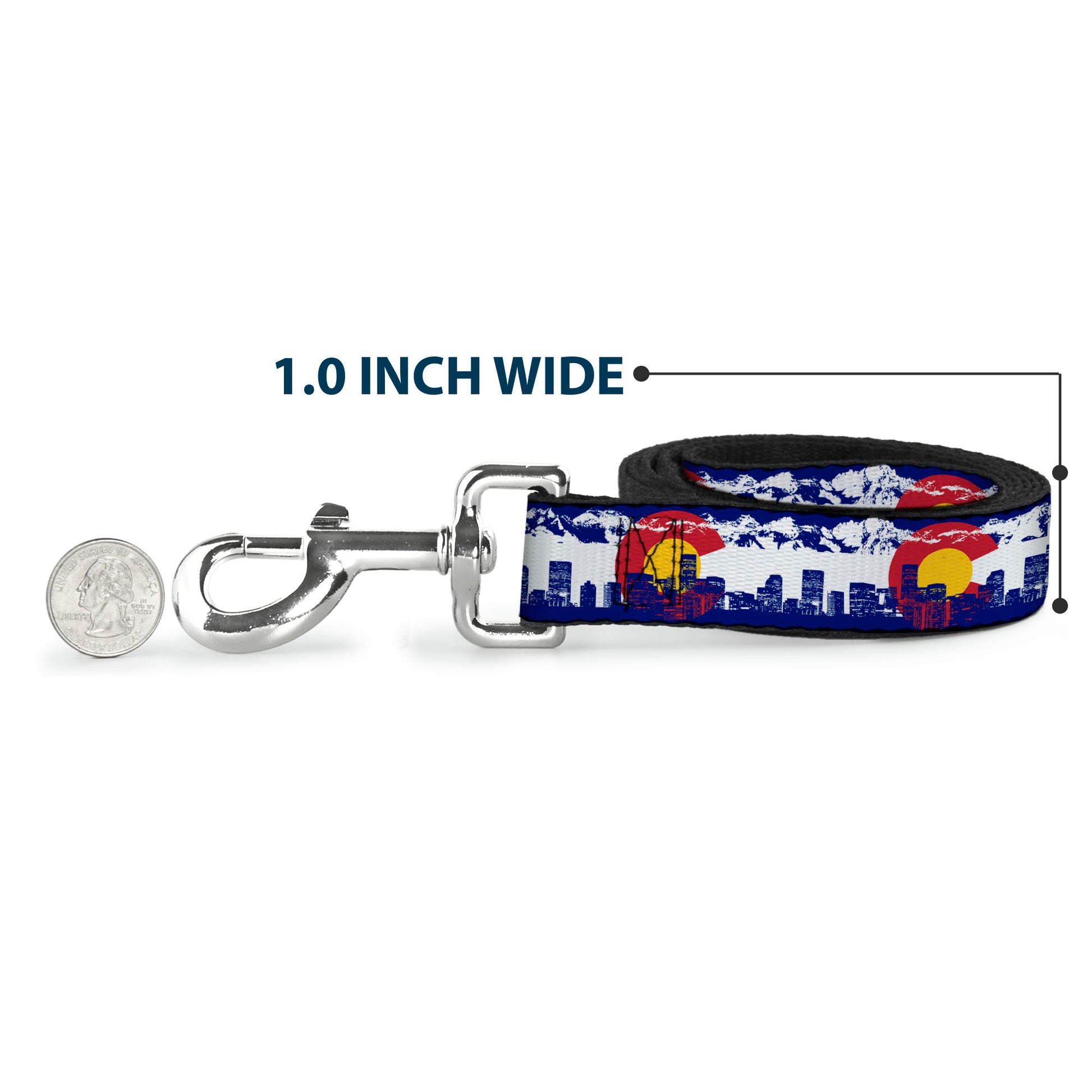 Dog Leash - Colorado Skyline/Mountains Dog Leashes Buckle-Down