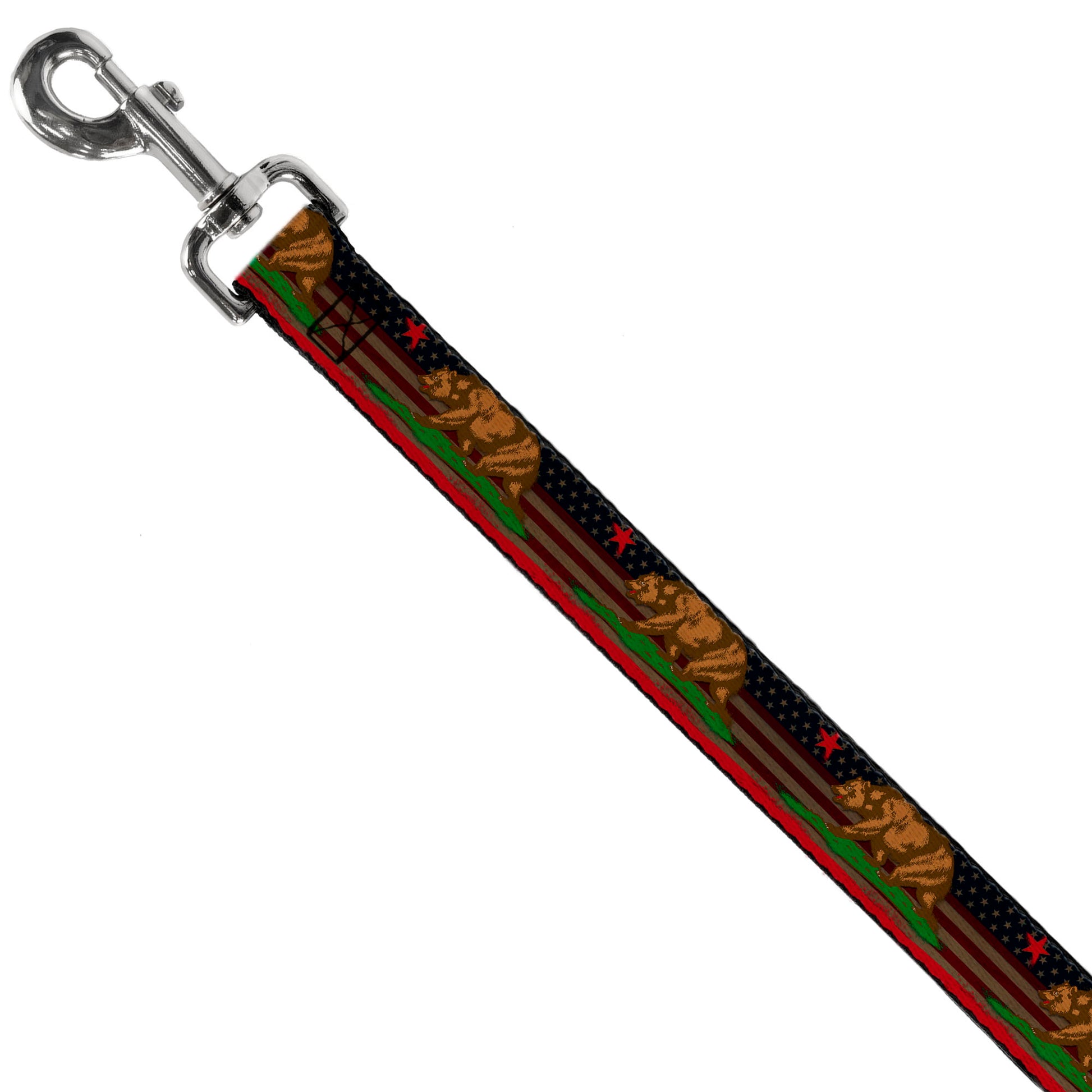 Dog Leash - Cali Bear/Star/Stripe/US Flag Stretch Dog Leashes Buckle-Down