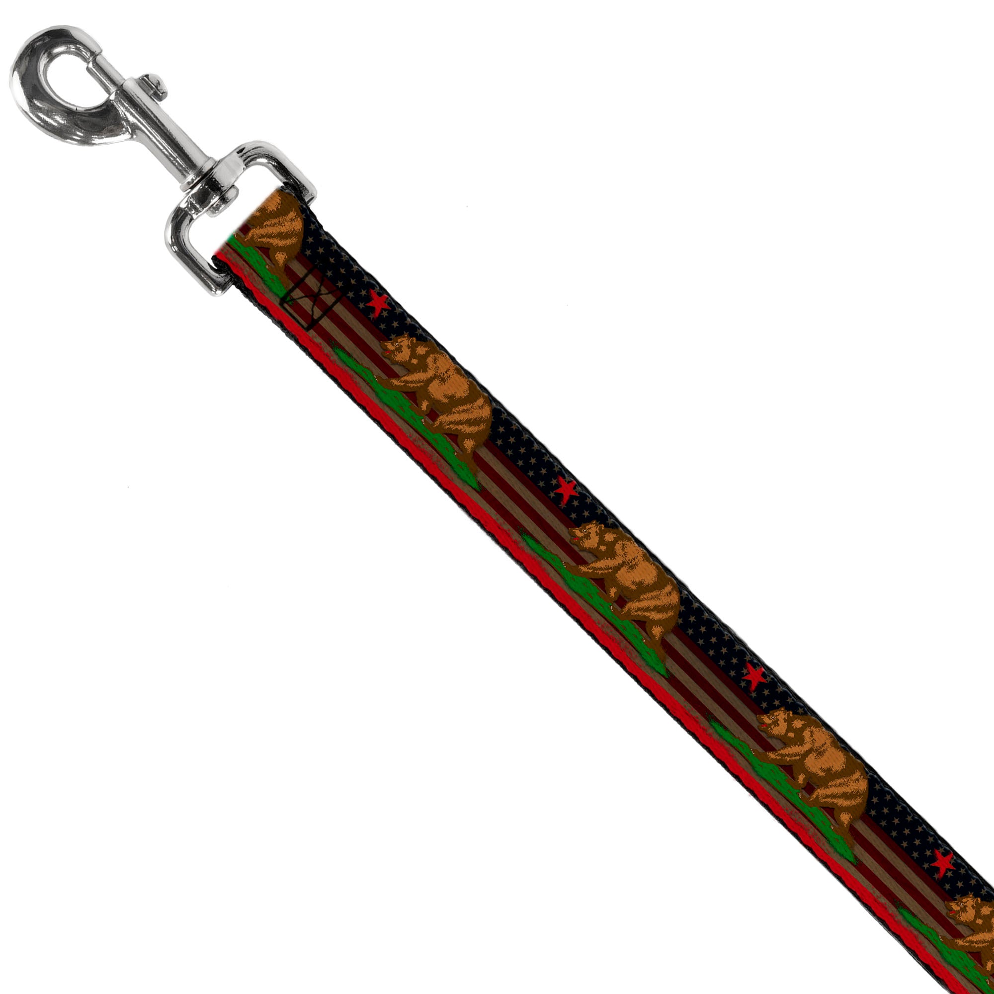 Dog Leash - Cali Bear/Star/Stripe/US Flag Stretch Dog Leashes Buckle-Down