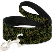 Dog Leash - Camo Olive/Black Skull Yard2 Dog Leashes Buckle-Down